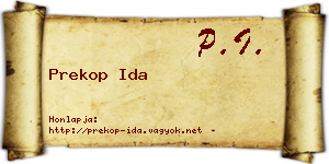 Prekop Ida névjegykártya