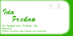 ida prekop business card